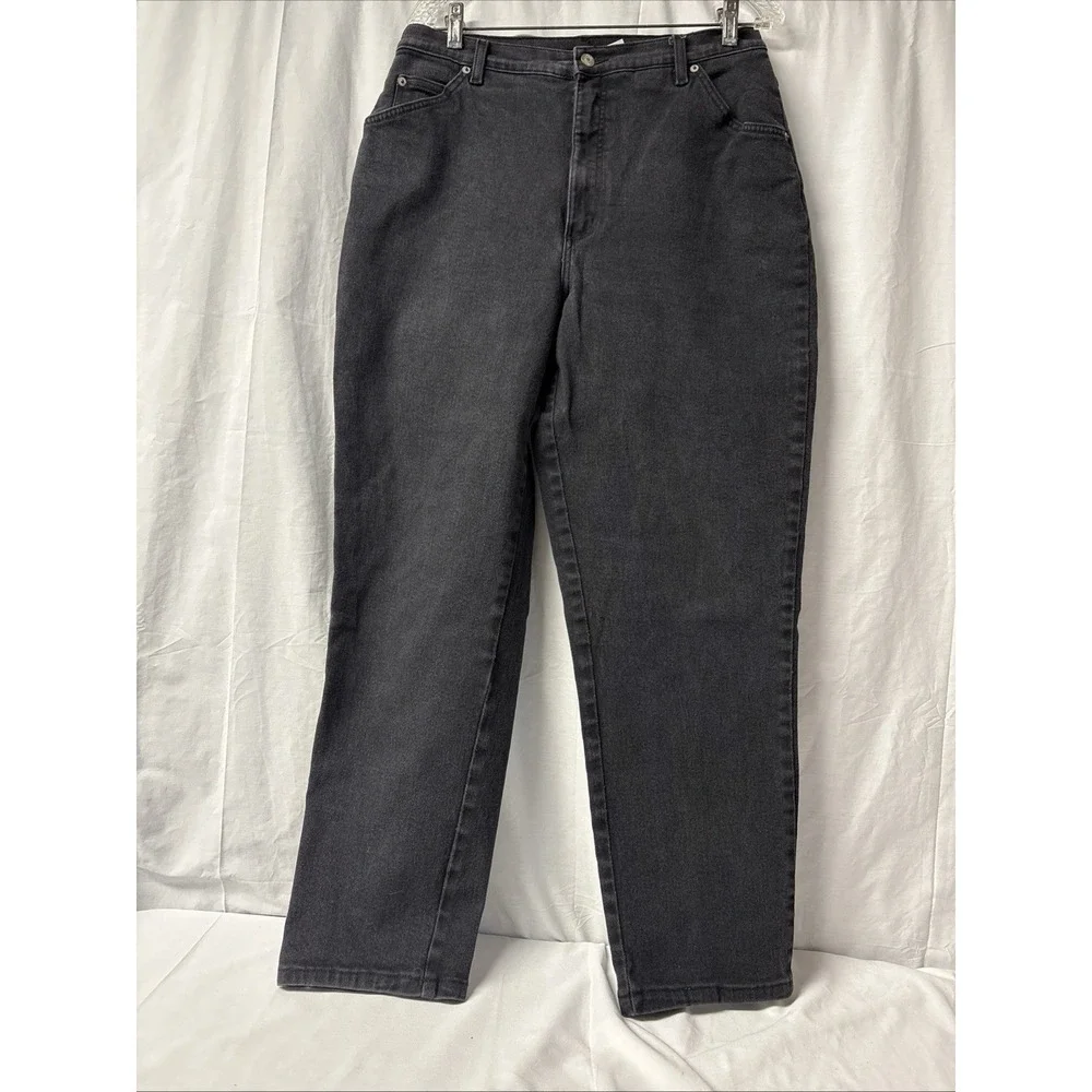 Just My Size Straight Leg Jeans Women Sz 18W/33 (Measured 30x28) Black Stretch